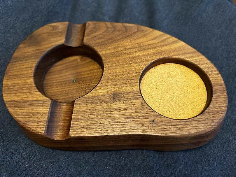 Ashtray Coaster Combo - Walnut w/Coin