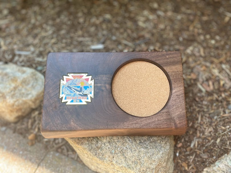 Coaster - Solid Walnut (Option for Coin Inlay or Personalization)