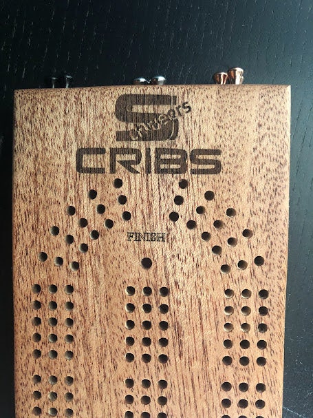 Custom Mahogany Cribbage Board