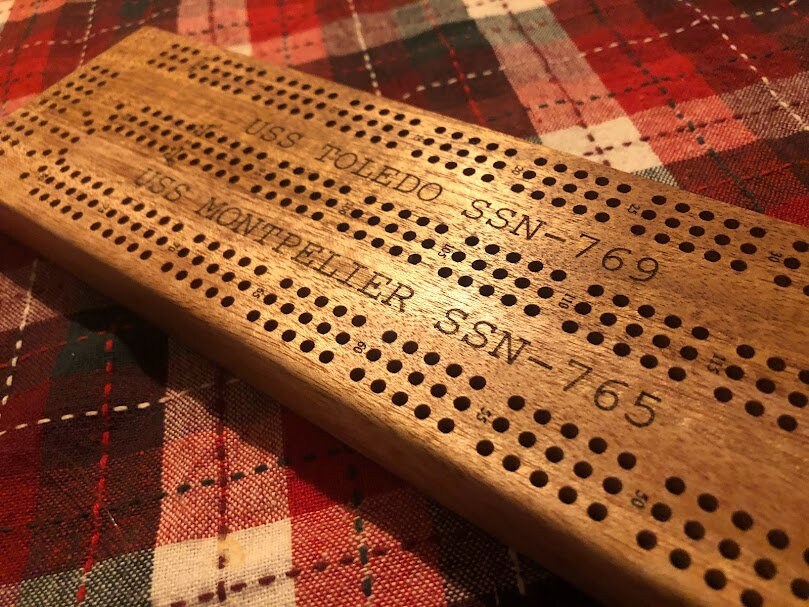 Custom Mahogany Cribbage Board