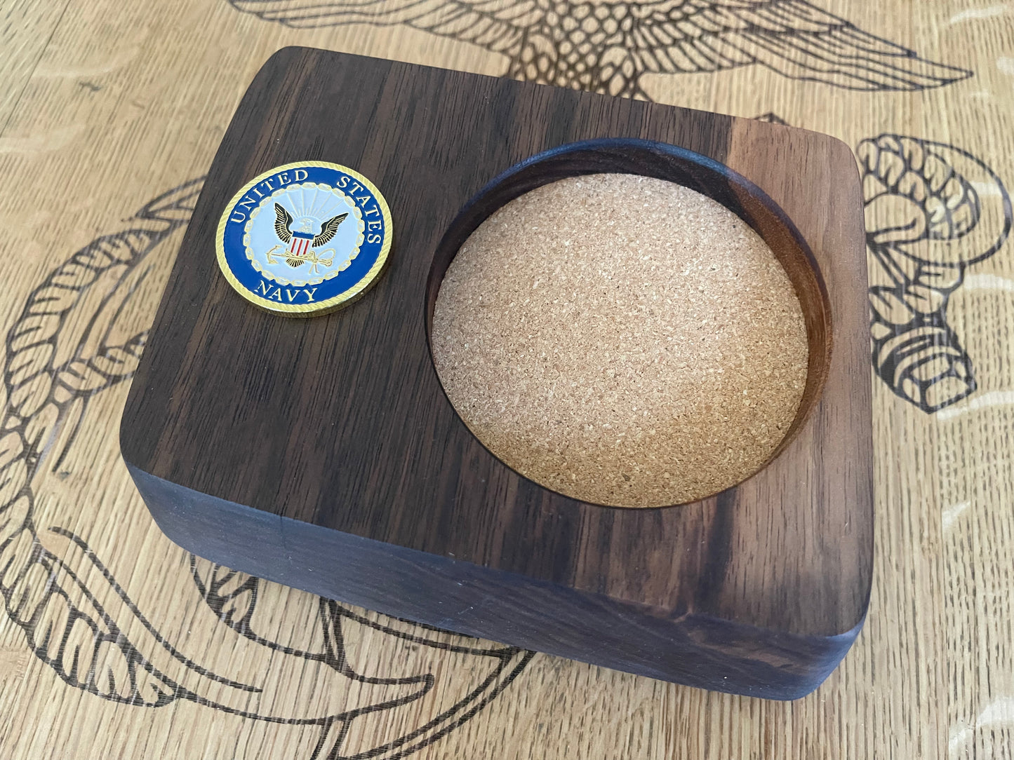 Coaster - Solid Walnut (Option for Coin Inlay or Personalization)