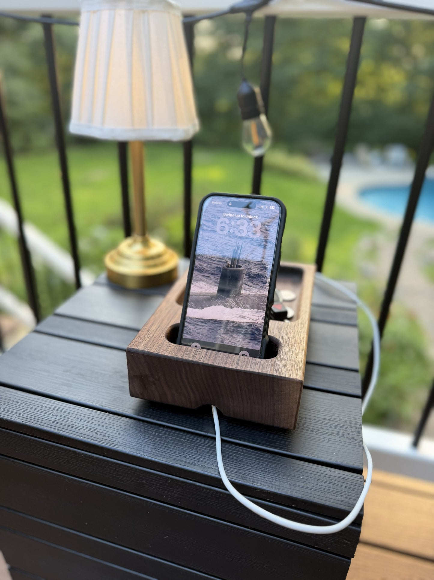 Walnut Phone Holder