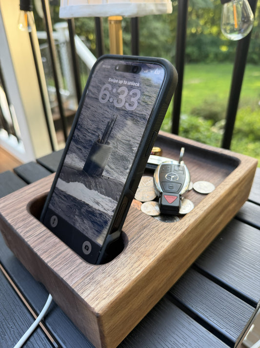 Walnut Phone Holder