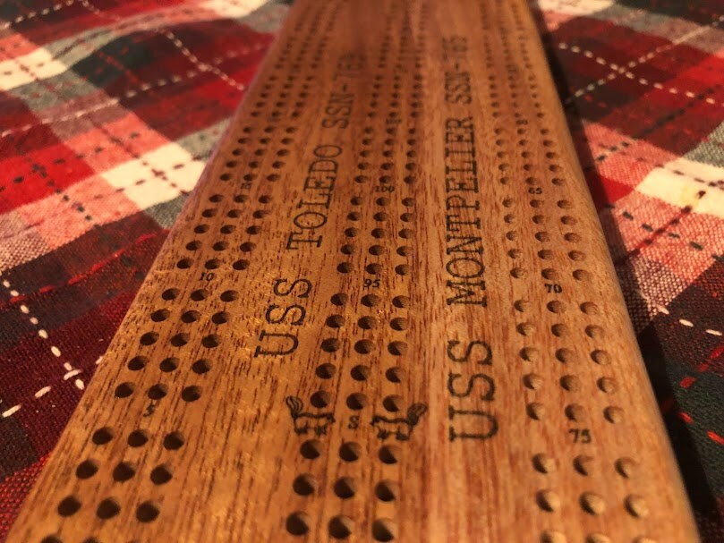 Custom Mahogany Cribbage Board