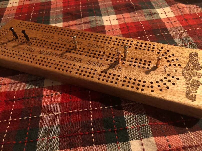 Custom Mahogany Cribbage Board